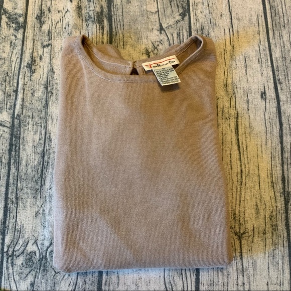 Wool Sweater Talbots Brown M Medium Classic Crew Neck - Picture 8 of 8